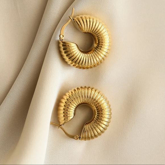 Jewelry - Chunky earrings hoop earrings round earrings